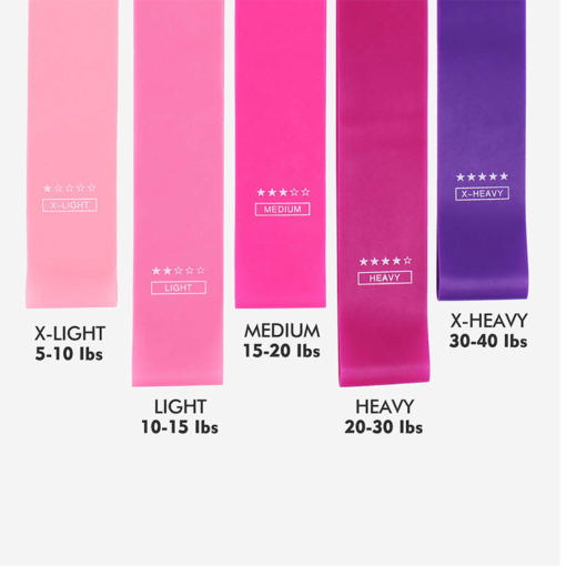 Fitnessband 5er Set - (Peach edition) - Bild 5