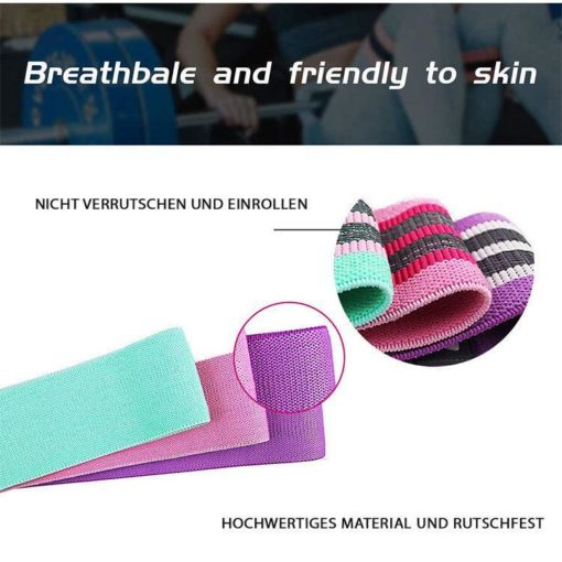 Resistance Hip Bands Stoffbänder - 3er Set – Image 4